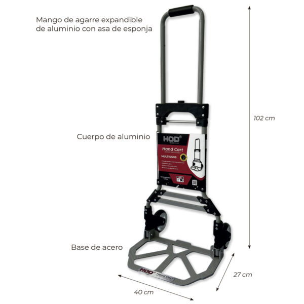 Diablo de carga plegable 70 kg HC-HOD002 - Imagen 5