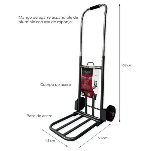 Diablo de carga plegable 70 kg HC-HOD004 - Imagen 5