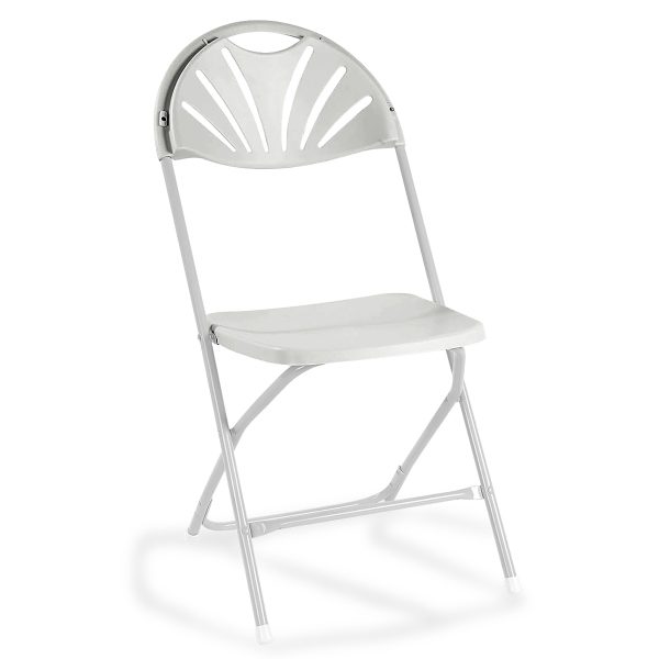 Silla plegable respaldo de ventilador blanca PSP03 Portofino